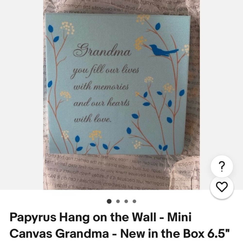 Papyrus Blue and Gold Grandma Art Print